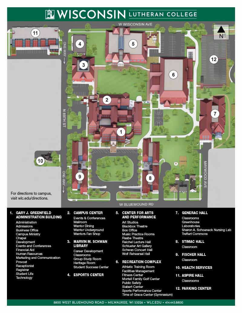 Map of WLC's campus