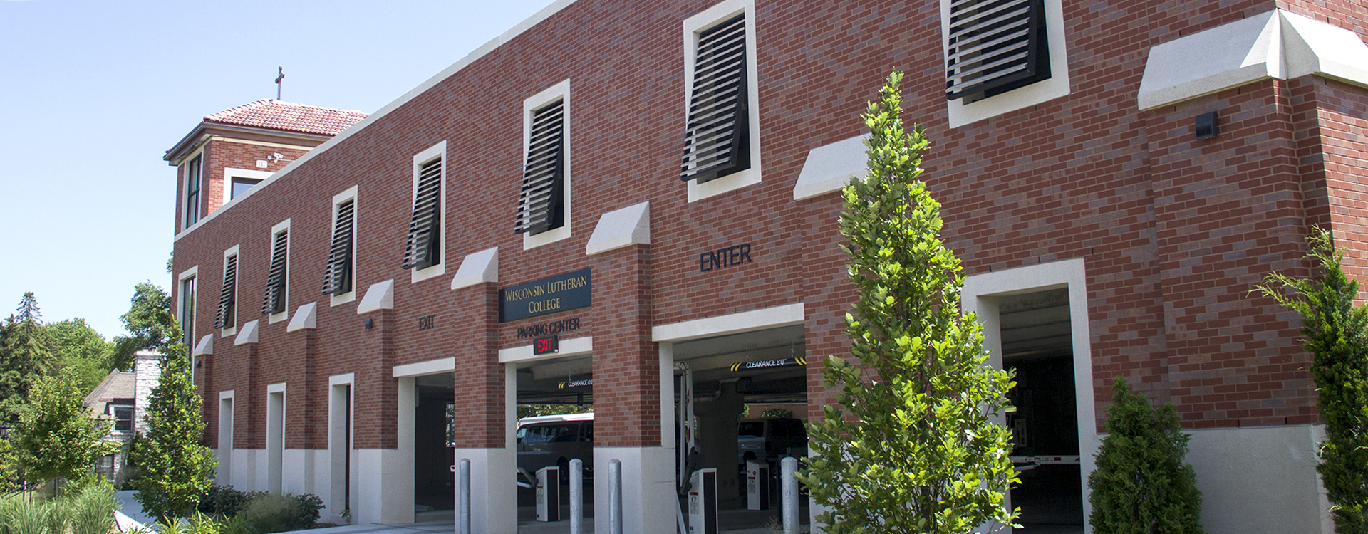 Parking center entrance