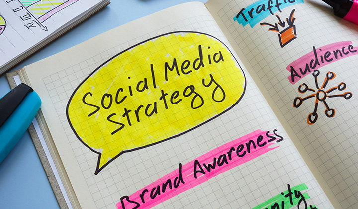 Notepad with Digital Marketing Terms