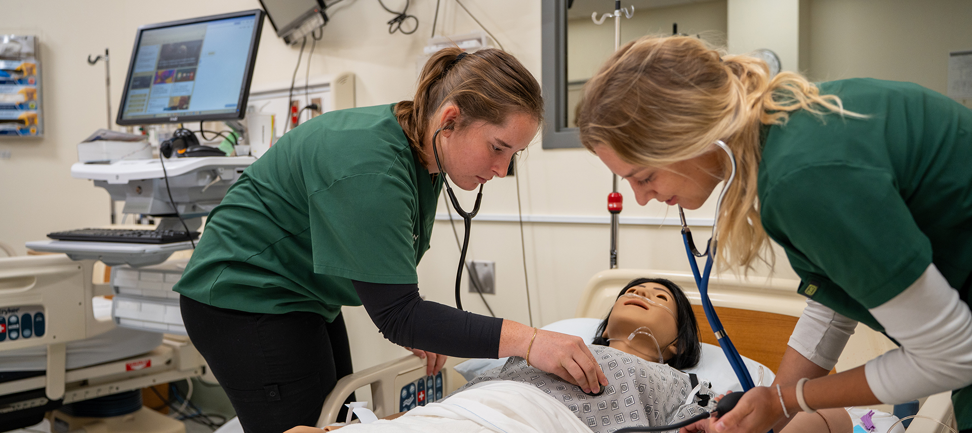 Students in nursing simulation lab