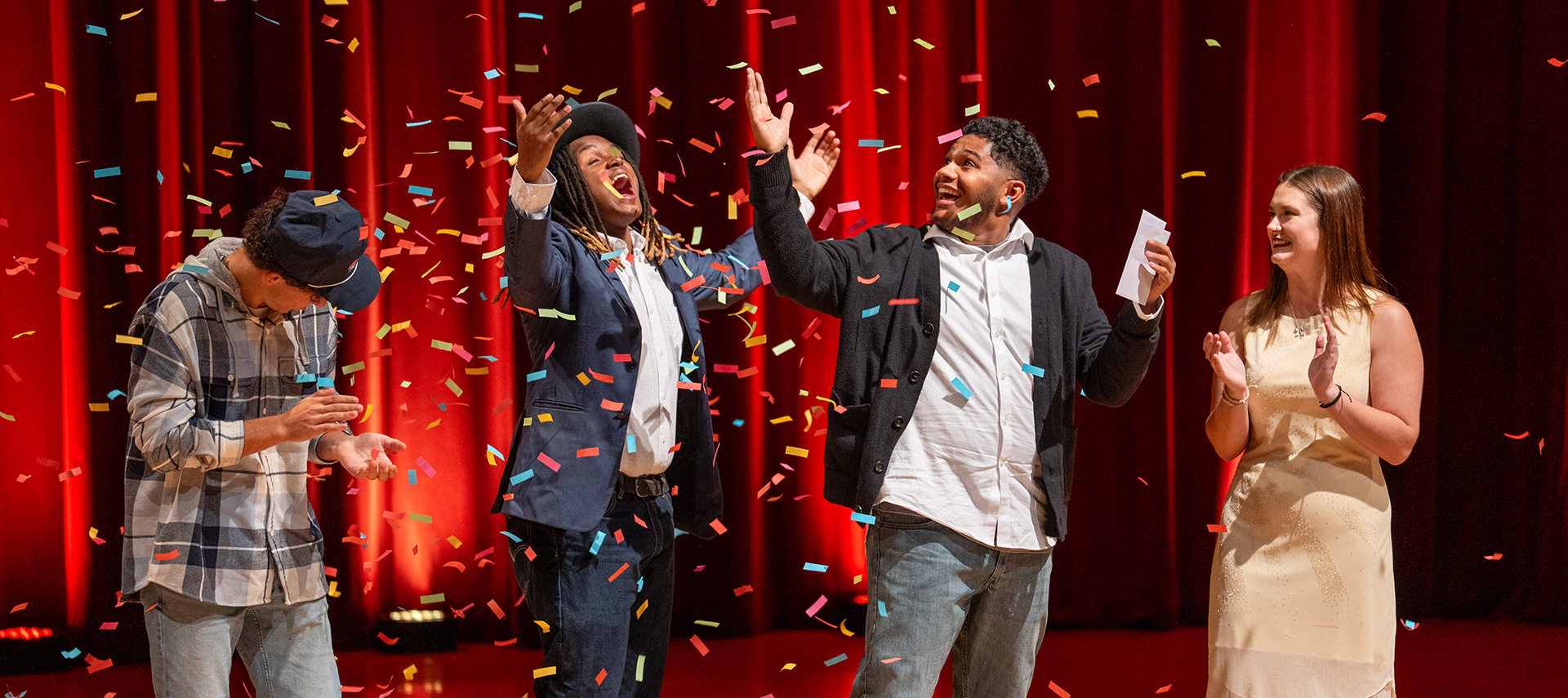 Students on stage at Variety Show
