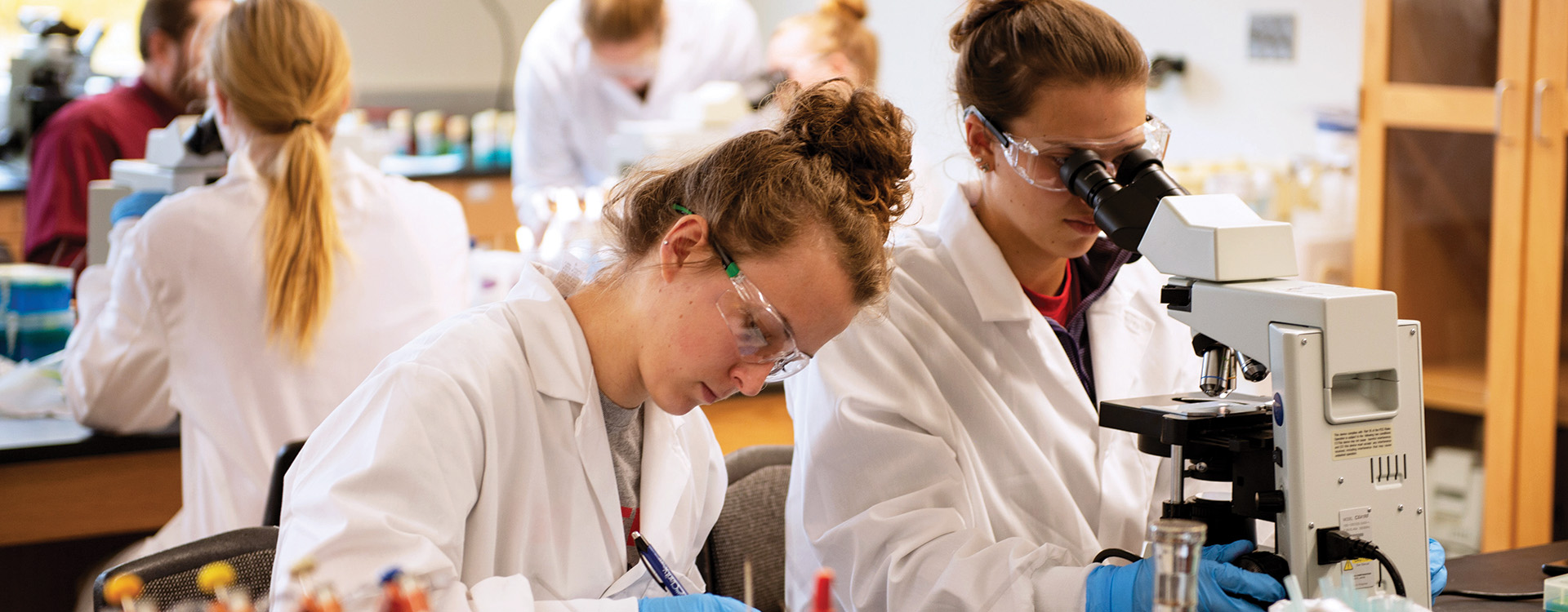 Students in chemistry lab 