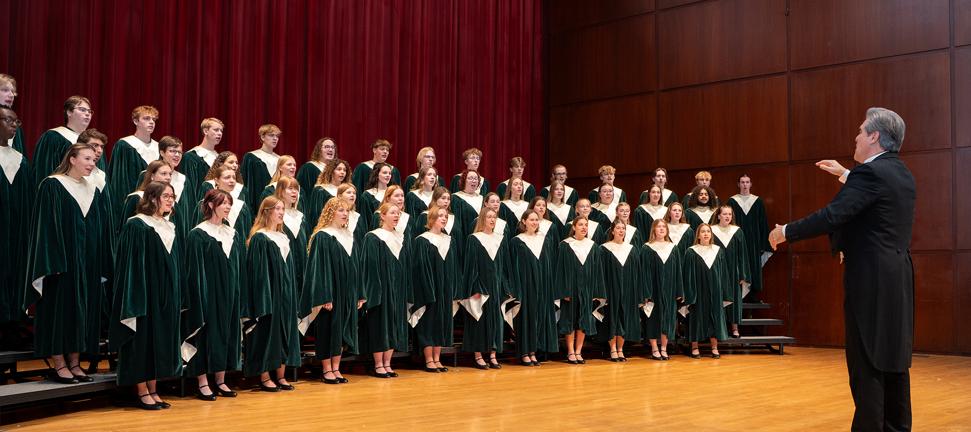 Choir singing on stage