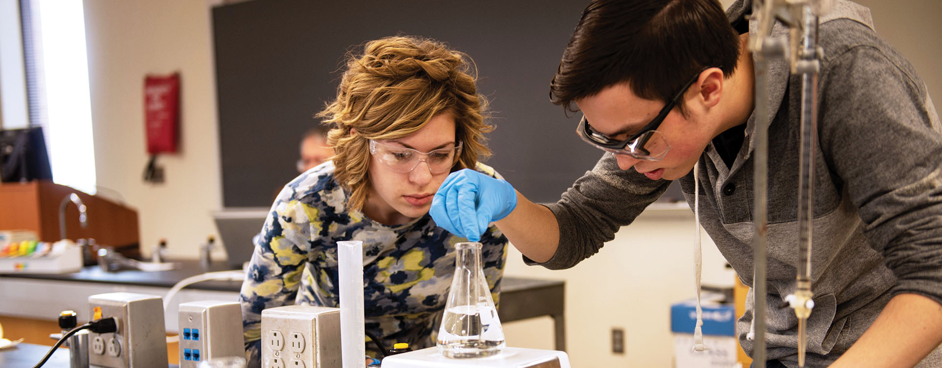 WLC students in science lab