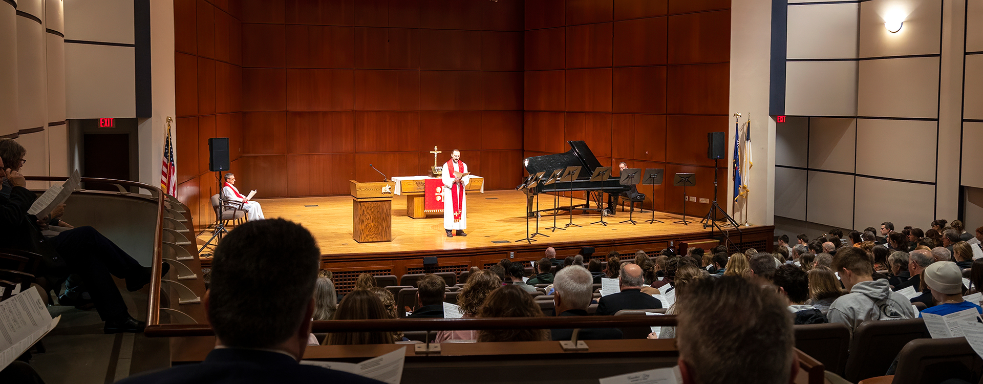 50th anniversary chapel service overview in Schwan Concert Hall