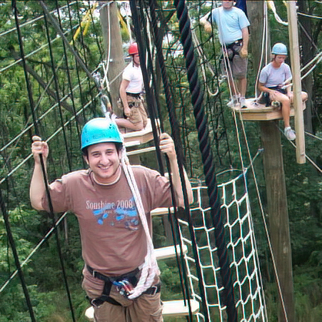 High-ropes course for RA training