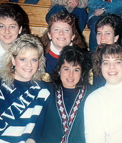 students in bleachers