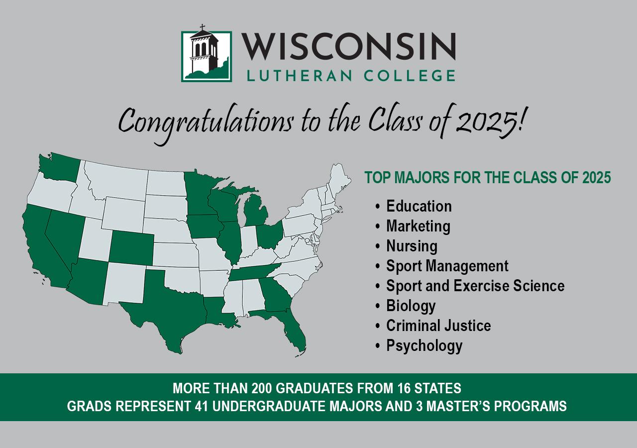 Infographic with states and majors of all graduates